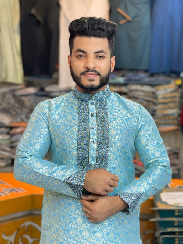 লাক্সারি কাতান পাঞ্জাবি [ LK-56 ] - Image 1